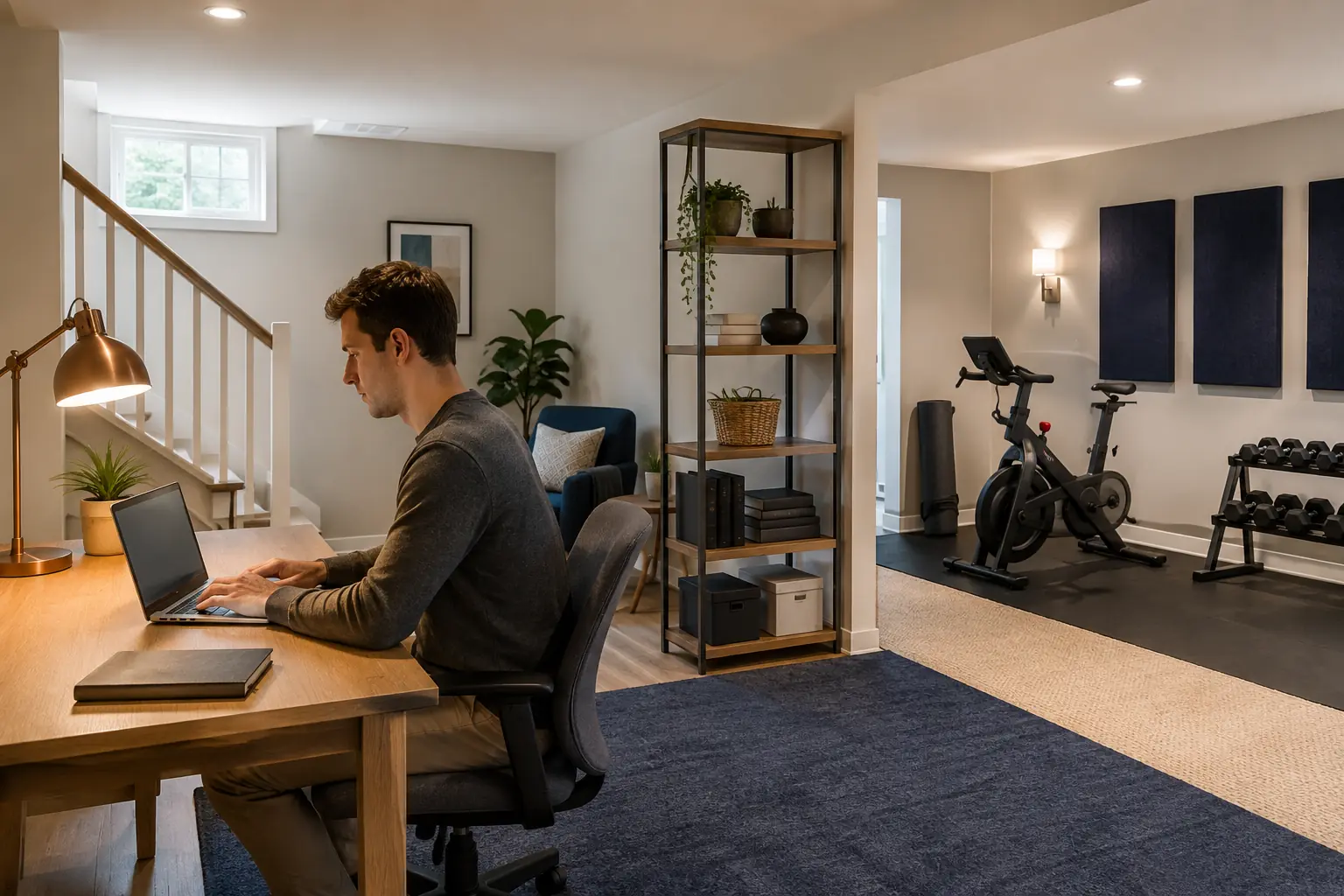 flexible-basement-home-office-fitness-room
